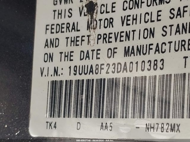 2013 ACURA TL 19UUA8F23DA010383 Photo 8