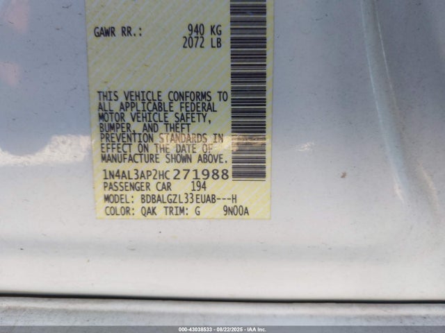 1N4AL3AP2HC271988 Nissan 2017