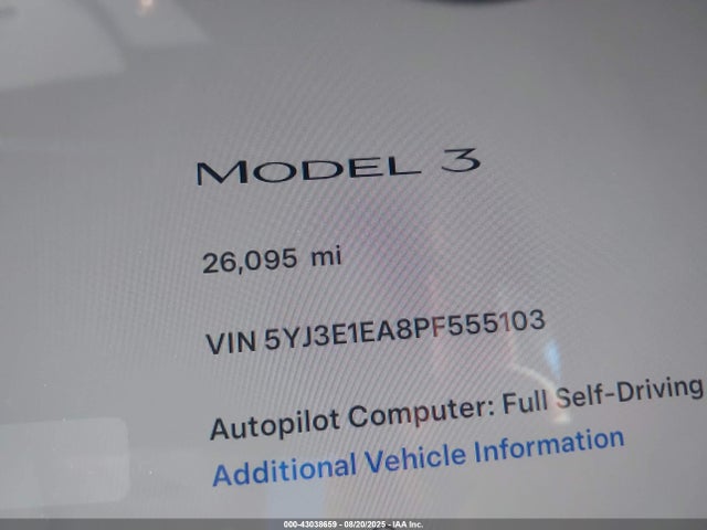 Tesla MODEL 3 2023 5YJ3E1EA8PF555103 Image 15