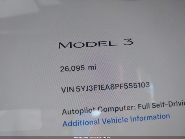 2023 TESLA MODEL 3 5YJ3E1EA8PF555103 Photo 6