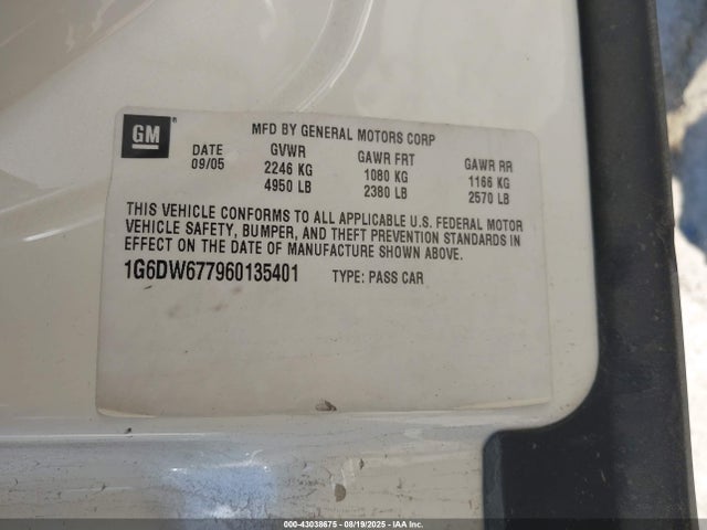 2006 CADILLAC STS 1G6DW677960135401 Photo 8