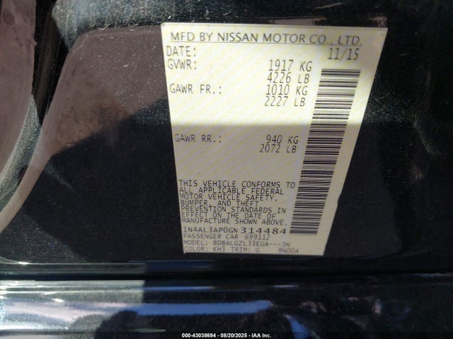 Nissan 2016 2016 1N4AL3AP0GN314484 Image 9