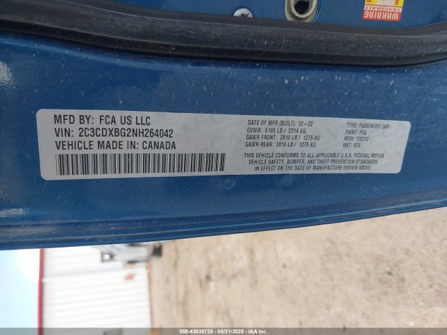Dodge 2022 2022 2C3CDXBG2NH264042 Image 9