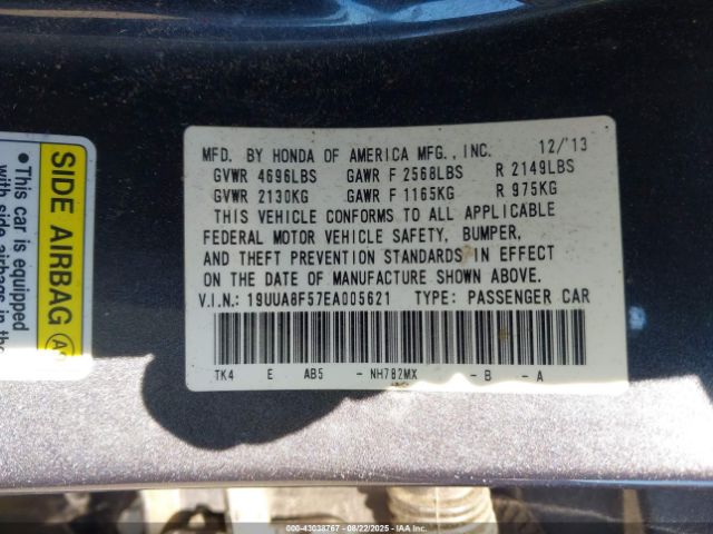 2014 ACURA TL 19UUA8F57EA005621 Photo 8