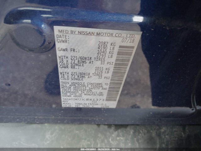 Nissan Rogue 2018 5N1AT2MT2JC841373 Image 9