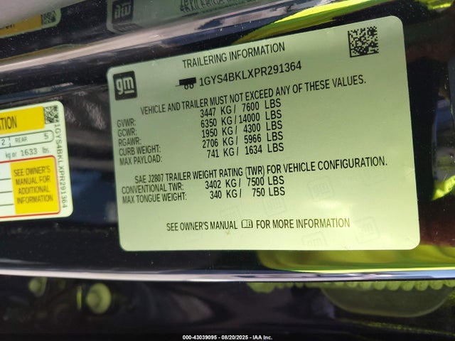 2023 CADILLAC ESCALADE 1GYS4BKLXPR291364 Photo 8