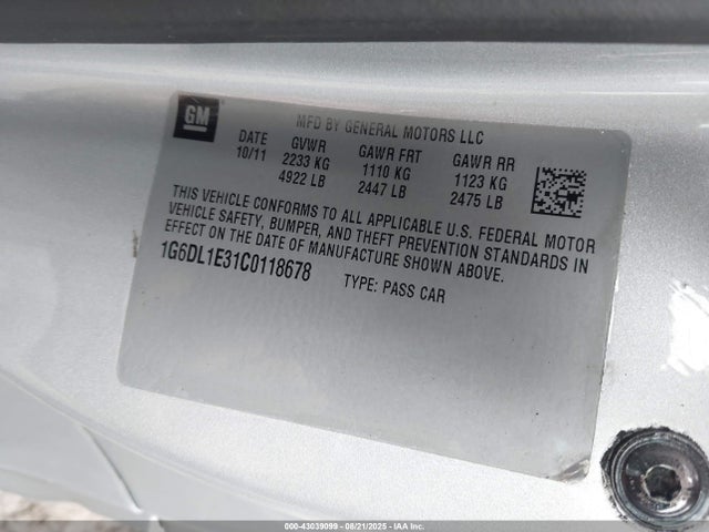2012 CADILLAC CTS 1G6DL1E31C0118678 Photo 8