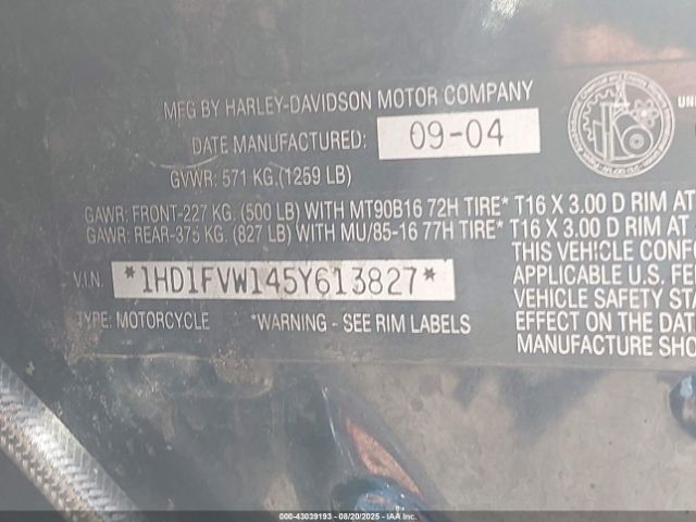 2005 HARLEY-DAVIDSON FLHTI 1HD1FVW145Y613827 Photo 9