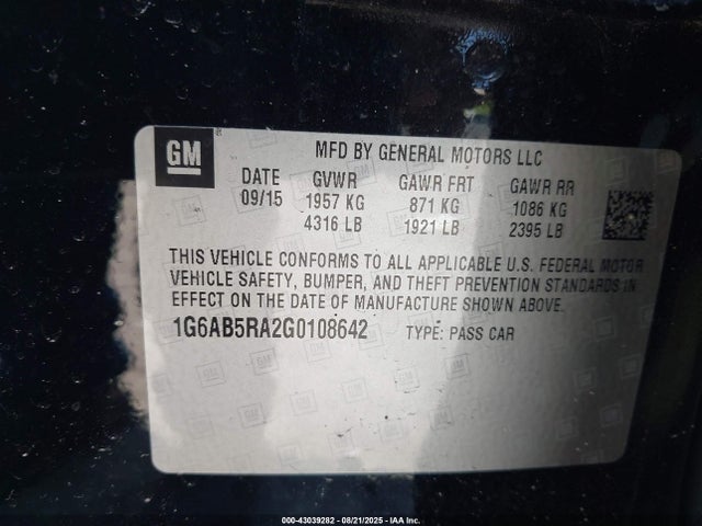 2016 CADILLAC ATS 1G6AB5RA2G0108642 Photo 8