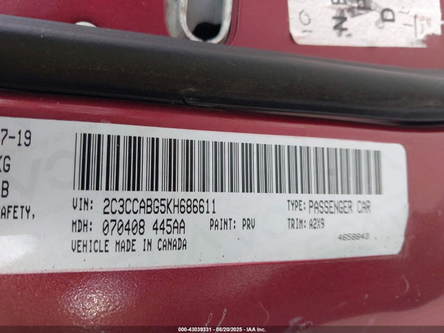 Chrysler 300 2019 2C3CCABG5KH686611 Image 9