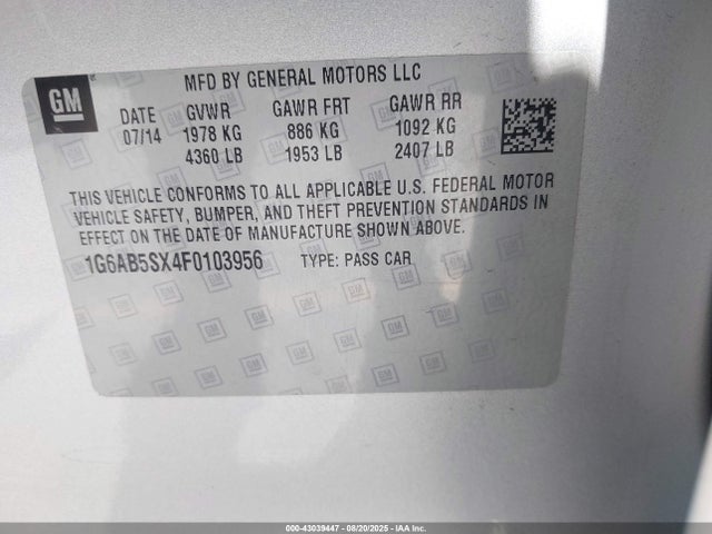 2015 CADILLAC ATS 1G6AB5SX4F0103956 Photo 8