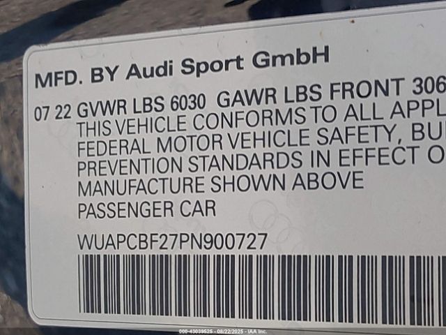 2023 AUDI RS 7 SPORTBACK WUAPCBF27PN900727 Photo 8