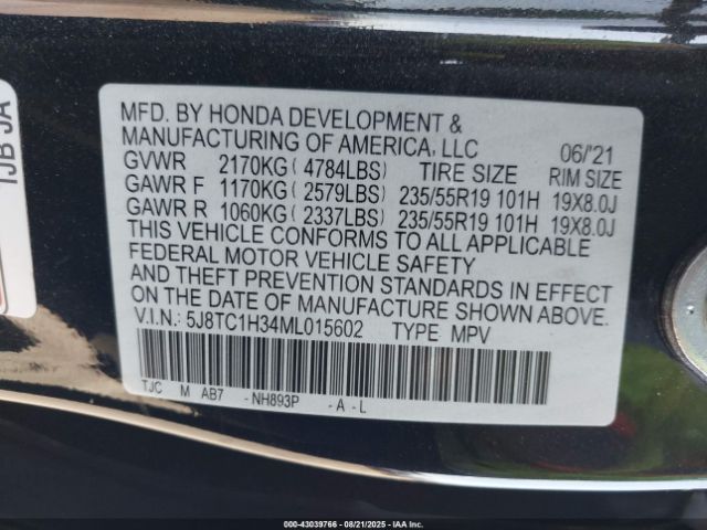 2021 ACURA RDX 5J8TC1H34ML015602 Photo 8