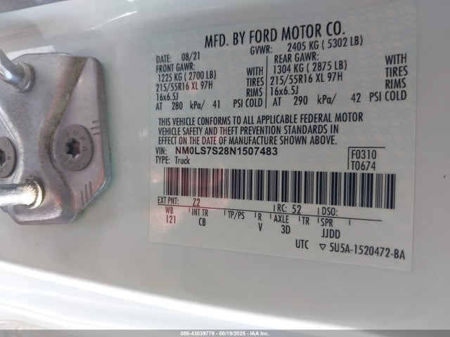 Ford gdi 2022 NM0LS7S28N1507483 Image 9