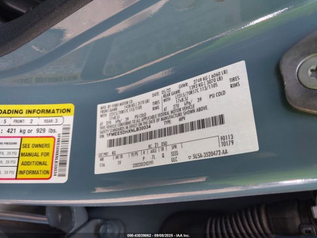 2022 FORD BRONCO 1FMEE5DHXNLB30034 Photo 8