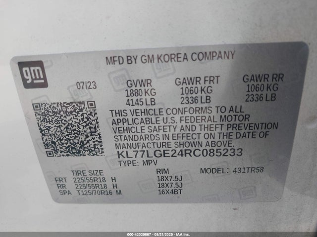 Chevrolet lih 2024 KL77LGE24RC085233 Image 9