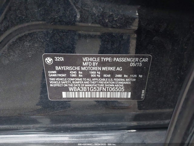 WBA3B1G53FNT06505 BMW 320i