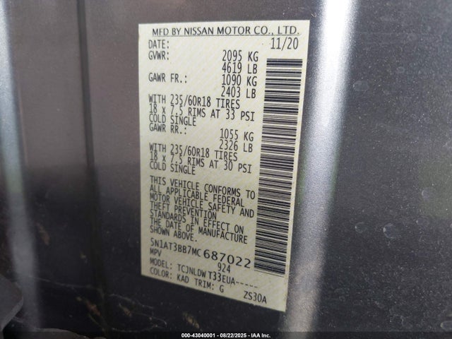 2021 NISSAN ROGUE 5N1AT3BB7MC687022 Photo 8