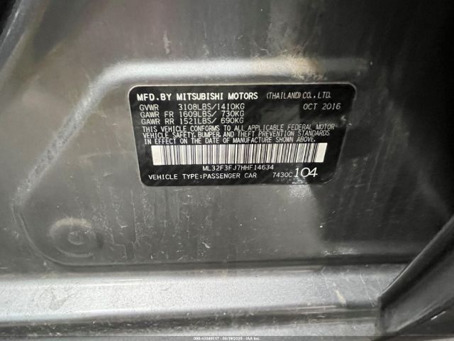 2017 MITSUBISHI MIRAGE G4 ML32F3FJ7HHF14634 Photo 8