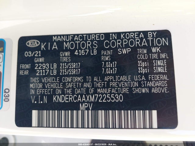 KIA nu mpi 2021 KNDERCAAXM7225530 Image 9