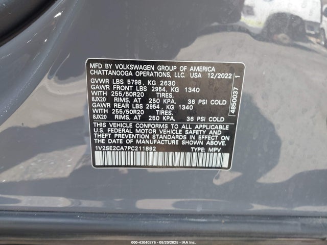 Volkswagen 3.6 fsi 2023 1V2SE2CA7PC211892 Image 9