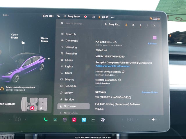 2019 TESLA MODEL 3 5YJ3E1EA7KF445250 Photo 6