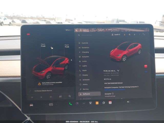 2022 TESLA MODEL Y 7SAYGDEE2NF450321 Photo 6