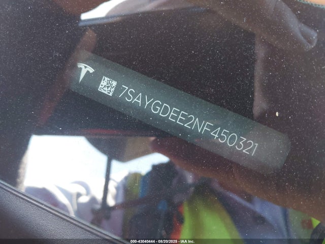 2022 TESLA MODEL Y 7SAYGDEE2NF450321 Photo 8