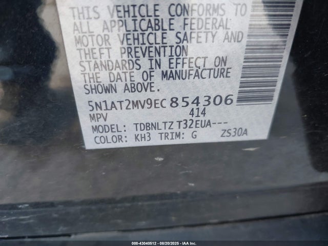 Nissan Rogue 2014 5N1AT2MV9EC854306 Image 9