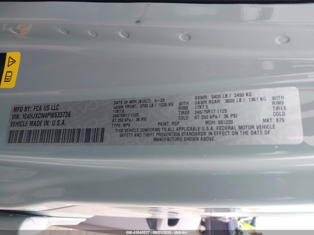1C4HJXDN4PW633736 Jeep Wrangler
