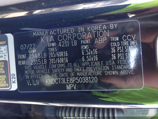 KIA gdi kappa pe 2023 KNDCT3LE8P5038120 Image 9