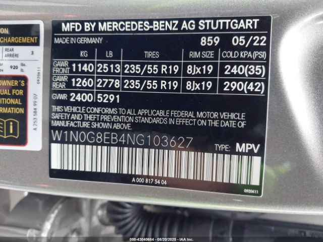 2022 MERCEDES-BENZ GLC 300 W1N0G8EB4NG103627 Photo 8