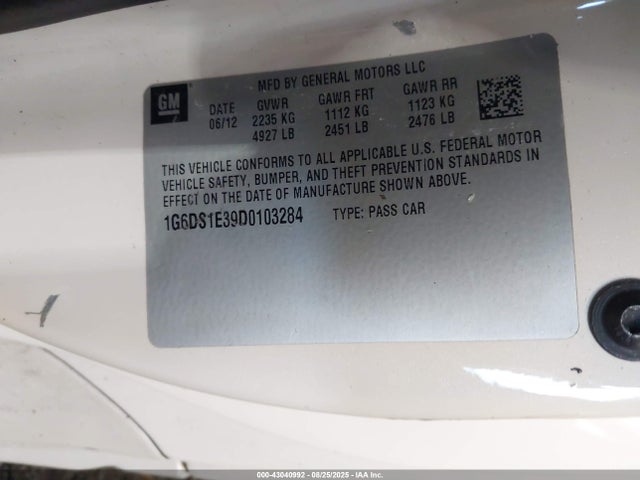 2013 CADILLAC CTS 1G6DS1E39D0103284 Photo 8