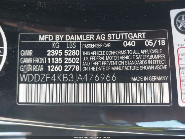 2018 MERCEDES-BENZ E 300 WDDZF4KB3JA476966 Photo 8