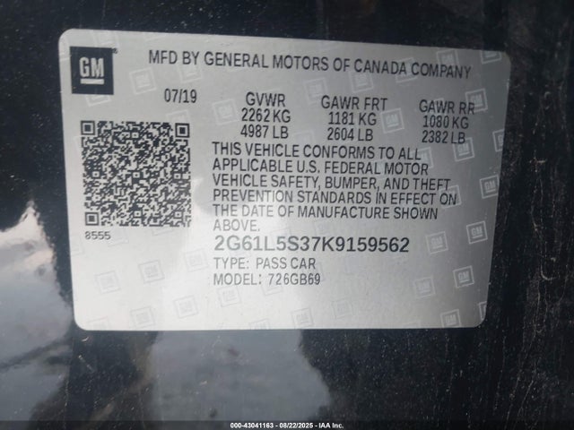 2019 CADILLAC XTS 2G61L5S37K9159562 Photo 8