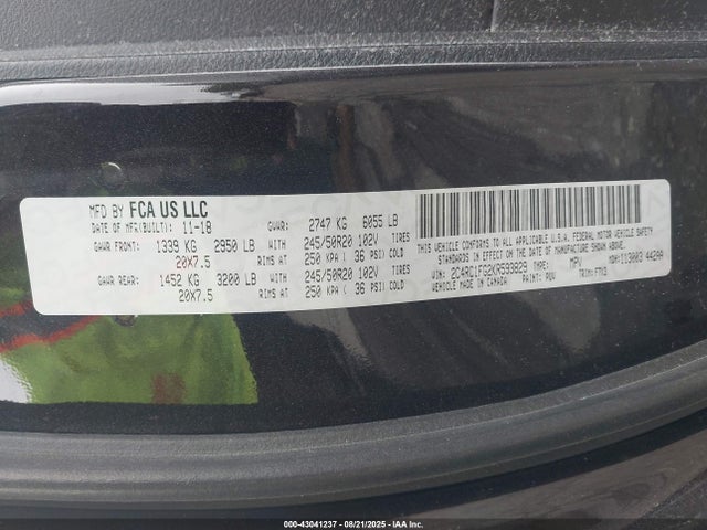 Chrysler Pacifica 2019 2C4RC1FG2KR593829 Image 9