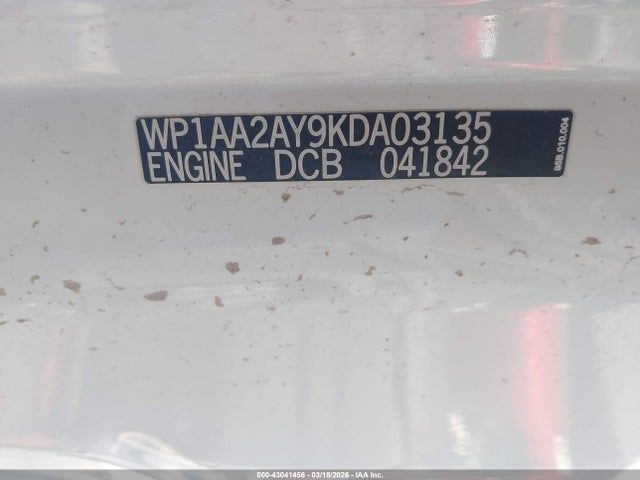 Продаж на аукціоні авто 2019 Porsche Cayenne, vin: WP1AA2AY9KDA03135, номер лоту: 43041456