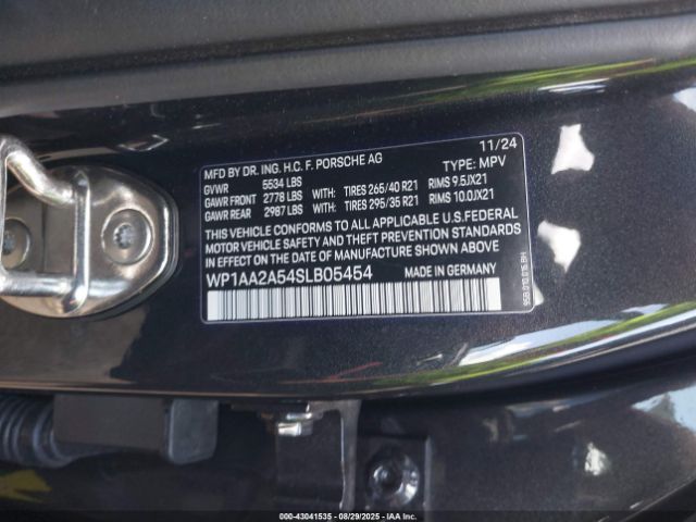 2025 PORSCHE MACAN WP1AA2A54SLB05454 Photo 8