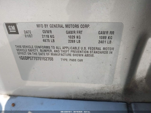 2007 CADILLAC CTS 1G6DP577070162768 Photo 8