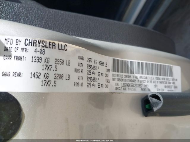 2008 JEEP GRAND CHEROKEE 1J8GR48K68C213927 Photo 8