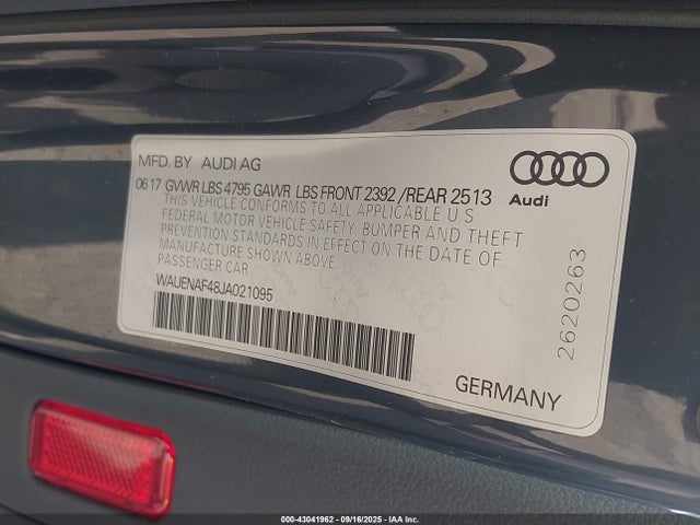 2018 AUDI A4 WAUENAF48JA021095 Photo 8