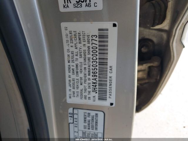 2003 ACURA RL JH4KA96503C000773 Photo 8