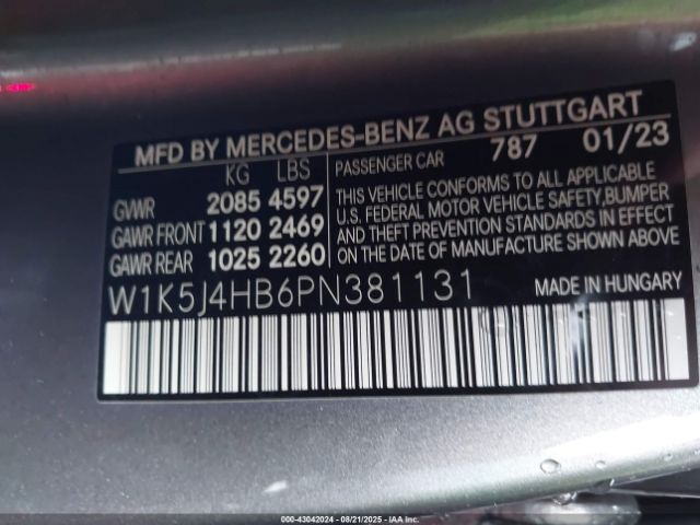 2023 MERCEDES-BENZ CLA 250 COUPE W1K5J4HB6PN381131 Photo 8