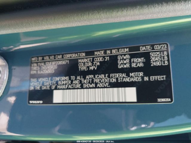 2023 VOLVO XC40 YV4L12UF8P2085671 Photo 8