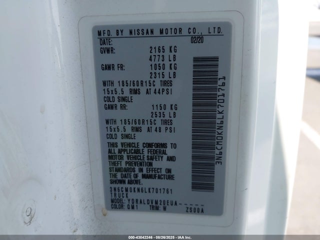 Nissan NV200 2020 3N6CM0KN6LK701761 Image 9