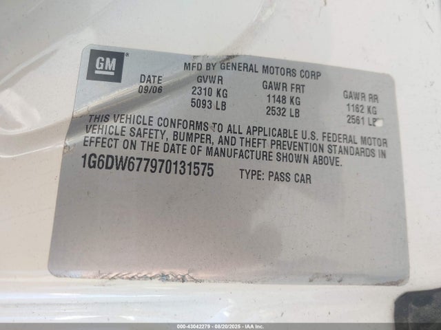 2007 CADILLAC STS 1G6DW677970131575 Photo 8