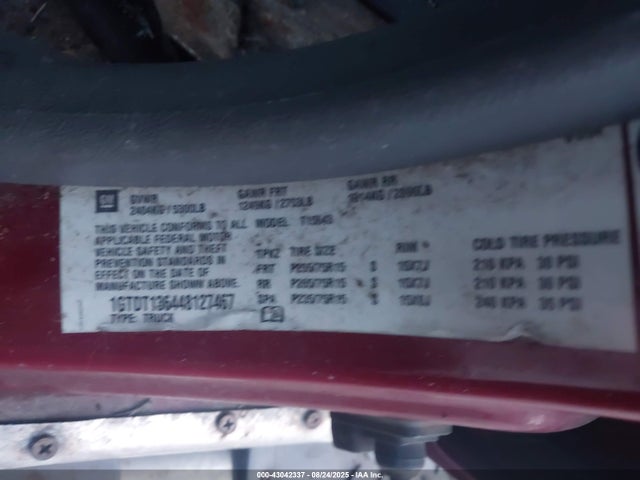 Aukcja sprzedaży 2004 Gmc Canyon Sle, vin: 1GTDT136448127467, numer aukcji: 43042337