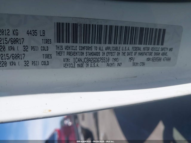 Jeep Compass 2016 1C4NJCBA2GD675510 Image 9