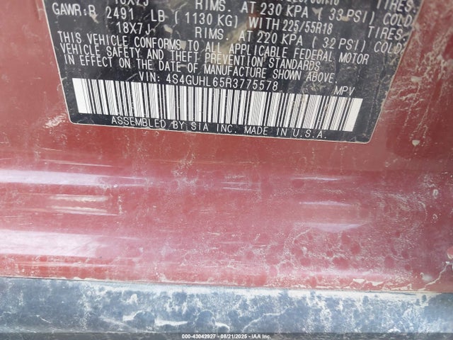 4S4GUHL65R3775578 Subaru na