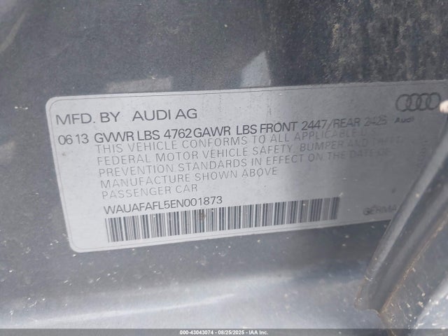 2014 AUDI A4 WAUAFAFL5EN001873 Photo 8
